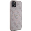 Etui Guess 4G Collection Leather Metal Logo MagSafe na iPhone 15 / 14 / 13 - różowe
