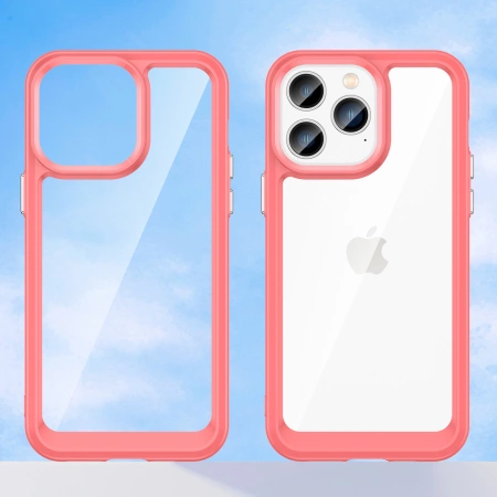 HURTEL POKROWIEC SZTYWNY DO IPHONE 14 PRO MAX OUTER SPACE Z ŻELOWĄ RAMKĄ