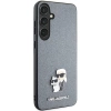 Etui Karl Lagerfeld Saffiano Karl&Choupette Metal Pin na Samsung Galaxy S24+ - szare