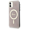 Etui Guess GUHMN61H4STP na iPhone 11 - różowe 4G MagSafe