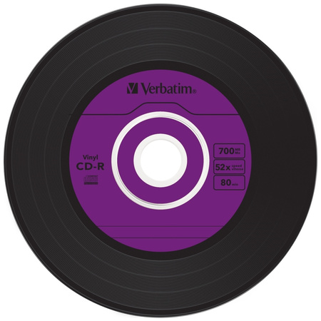 VERBATIM PŁYTA CD-R 700MB DO KOMPUTERA DATA VINYL 10 SZTUK SLIM OPAKOWANIE