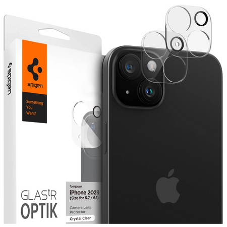 Osłona aparatu Spigen Optik.tR Camera Protector na iPhone 15 / 15 Plus - przezroczysta 2 szt.