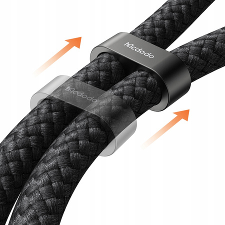 MCDODO SMYCZ DO TELEFONU NA SZYJE WKŁADKA CROSSBODY CZARNA KABEL DO IPHONE