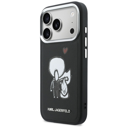 Etui Karl Lagerfeld Karl & Choupette     Back Logo MagSafe do iPhone 17 Pro Max czarny