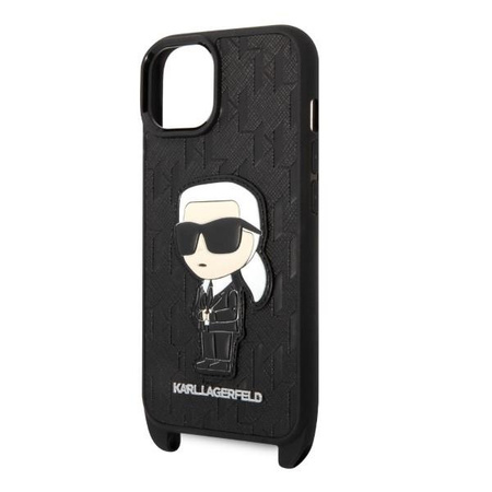 Karl Lagerfeld KLHCP14MSTKMK iPhone 14 Plus 6,7" czarny/black hardcase Monogram Ikonik Patch