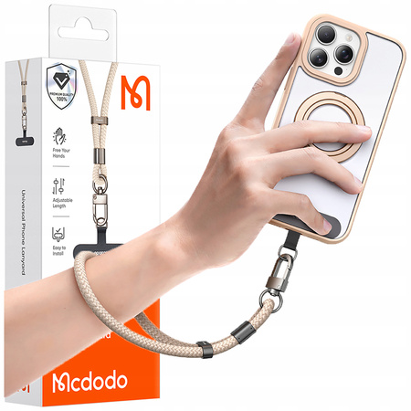MCDODO SMYCZ DO TELEFONU NA RĘKĘ WKŁADKA UNIWERSALNA MOCNA GRUBA BEŻOWA 6MM