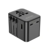 JELLICO uniwersalny adapter podróżny S9 PD 2xUSB-C + 1xUSB 3.4A Max 2500W Czarny