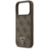 GUESS ETUI LEATHER 4G TRIANGLE STRASS MAGSAFE DO IPHONE 17 PRO POKROWIEC