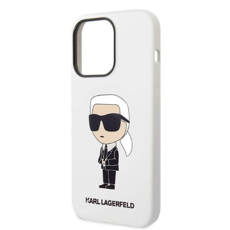 Karl Lagerfeld KLHCP14XSNIKBCH iPhone 14 Pro Max 6,7" hardcase biały/white Silicone Ikonik