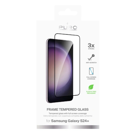 PURO SZKŁO HARTOWANE FRAME TEMPERED DO SAMSUNG GALAXY S25+ S24+ OCHRONA LCD