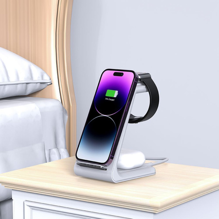 TECH-PROTECT QI15W-A36 3IN1 WIRELESS CHARGER DO MAGSAFE IPHONE 12 13 14 15