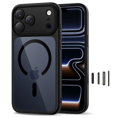 TECH-PROTECT MAGPEAK MAGSAFE CC IPHONE 17 PRO MAX BLACK/CLEAR