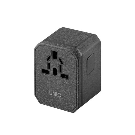 Uniq Ład. siec. Voyage World Adapter 33W + 2xUSB + PD 18W + QC 3.0 - szare (LITHOS Collective)