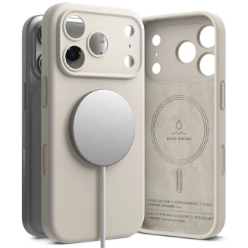 RINGKE ETUI SILICONE MAGNETIC DO IPHONE 17 PRO MAGSAFE OCHRONA WYSOKIEJ