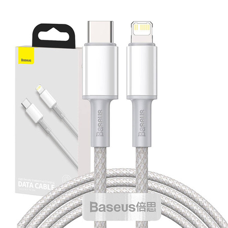 BASEUS KABEL USB-C DO DO LIGHTNING 20W DO IPHONE 2M PD DO ŁADOWANIA