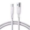 Kabel Joyroom Multi-Color Series SA34-AC6 USB-A / USB-C 100W szybki transfer 1m - biały