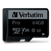 VERBATIM KARTA MICROSD 64GB U3 DO TELEFONÓW Z ADAPTEREM I SZYBKIE ŁADOWANIE