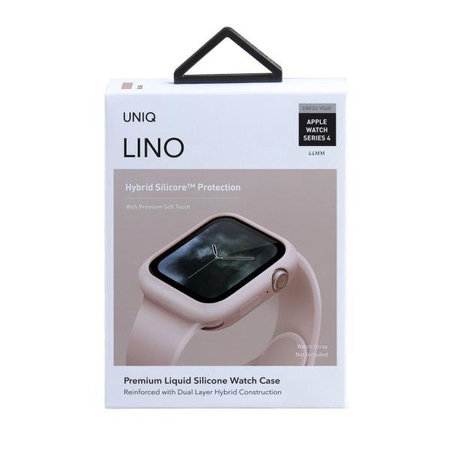 UNIQ etui Lino Apple Watch Series 4/5/6/SE 44mm. różowy/blush pink