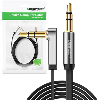 Ugreen płaski kabel przewód audio AUX 3,5 mm mini jack 5m srebrny (10728)