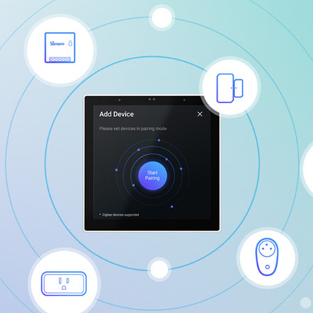 Sonoff panel sterowania inteligentnego domu z ekranem dotykowym Zigbee 3.0 Google Assistant, Alexa czarny (NSPanel Pro)