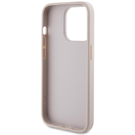 Etui Guess 4G Metal Gold Logo na iPhone 15 Pro - różowe
