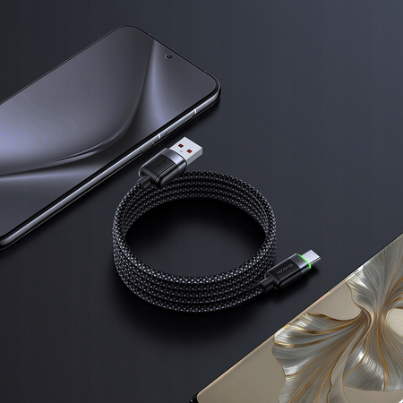 MCDODO USB-C FAST CHARGING CABLE FOR SAMSUNG XIAOMI TYPE C 6A 100W 1M LED