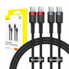 BASEUS ZESTAW KABLI USB-C DO USB-C 100W 2 SZTUKI 1M DO SZYBKIEGO ŁADOWANIA