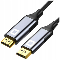 CO2 KABEL DISPLAYPORT HDMI 2.1 PRZEWÓD DP - HDMI FHD 240HZ 8K 60HZ HDR 1M