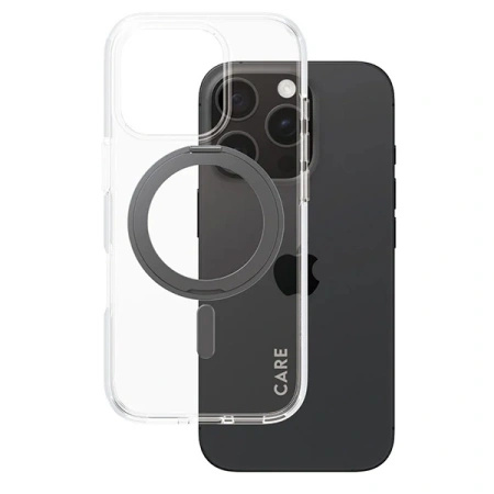 Etui CARE by PanzerGlass Feature Kickstand Case z MagSafe na iPhone 16 Pro - czarne