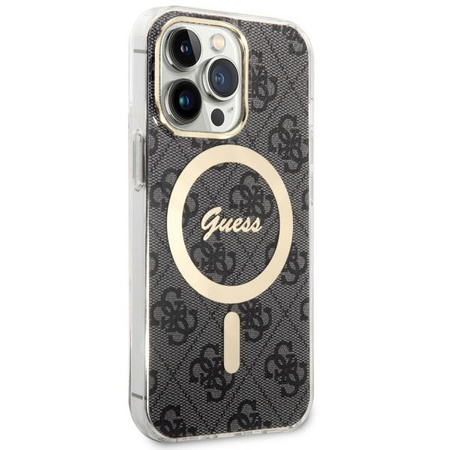 Etui Guess GUHMP13LH4STK na iPhone 13 Pro / 13 - czarne 4G MagSafe