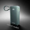 Powerbank SBS 10000 mAh 20W z wbudowanym kablem USB-C i wyświetlaczem cyfrowym - szary