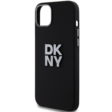 DKNY CASE HARDCASE LIQUID SILICONE DO IPHONE 15 14 13 Z METALOWYM LOGO