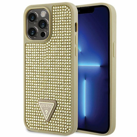 Etui Guess GUHCP14XHDGTPD na iPhone 14 Pro Max 6.7" - złote Rhinestone Triangle