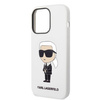 Karl Lagerfeld KLHCP14LSNIKBCH iPhone 14 Pro 6,1" hardcase biały/white Silicone Ikonik