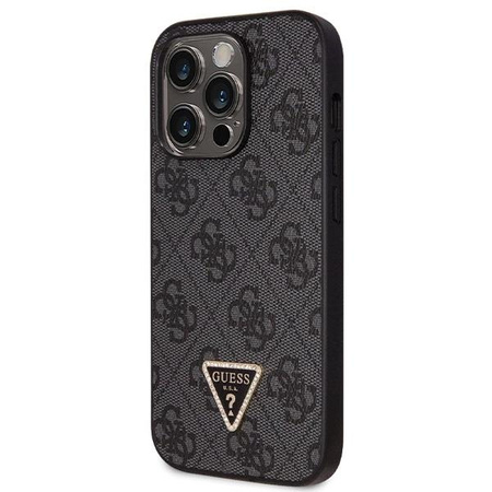 Etui Guess GUHCP14LP4TDSCPK na iPhone 14 Pro - czarne Crossbody 4G Metal Logo
