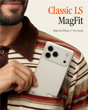 Spigen Classic LS MagSafe, stone - iPhone 17 Pro Max