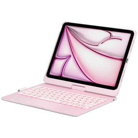 Etui Typecase Flexbook Touch             z klawiaturą do iPad Air 11" 2024/2025 jasno różowy