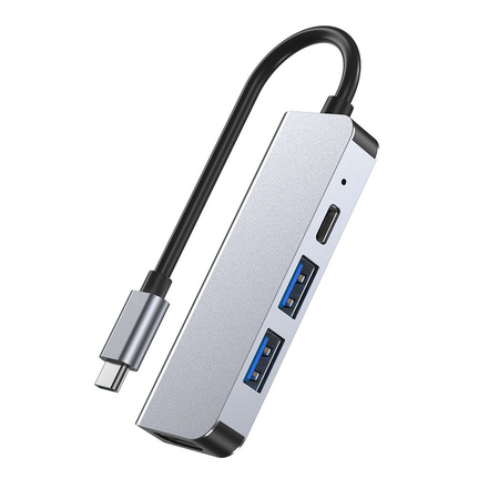 TECH-PROTECT HUB ADAPTER 4IN1 DO LAPTOPA USB-C Z WYJŚCIEM HDMI I ZASILANIEM
