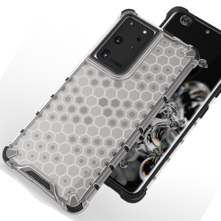 HURTEL POKROWIEC PANCERNY DO SAMSUNG GALAXY S22 ULTRA Z PRZEŹROCZYSTĄ RAMKĄ