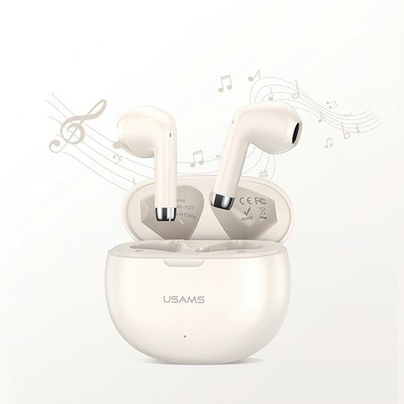 USAMS SŁUCHAWKI BLUETOOTH 5.3 TWS DO IPHONE X 11 12 13 14 15 STEREO DŹWIĘK