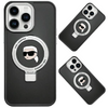 Etui Karl Lagerfeld Ring Stand Karl&Choupettte MagSafe do iPhone 15 Plus - czarne