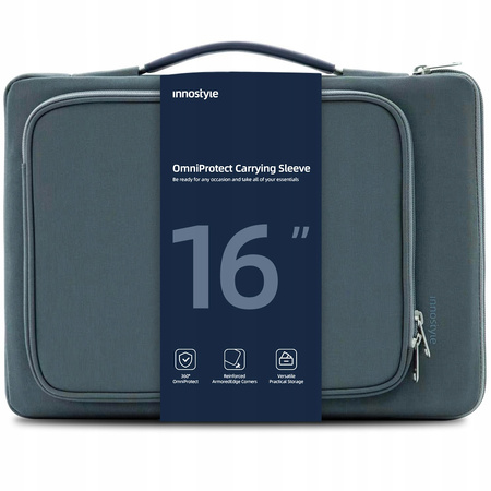 INNOSTYLE TORBA NA LAPTOPA 16" WODOODPORNA ETUI CASE OMNIPROTECT SZARA