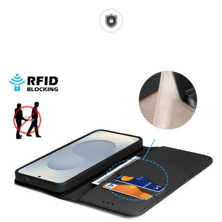DUX DUCIS ETUI POKROWIEC DO SAMSUNG GALAXY S25 EDGE Z OCHRONĄ RFID I KLAPKĄ