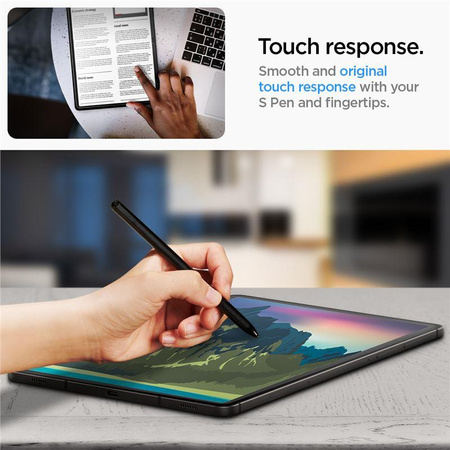 SZKŁO HARTOWANE SPIGEN GLAS.TR ”EZ FIT” GALAXY TAB S9+ PLUS 12.4 X810 / X816B CLEAR