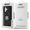 DKNY ETUI HARDCASE QUILTED STACK LOGO DO IPHONE 16 6.1 WZÓR W KRATKĘ Z LOGO