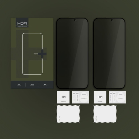 HOFI ANTI SPY GLASS PRO+ SZKŁO DO IPHONE 16 PRO 2-PACK OCHRONA PRYWATNOŚCI