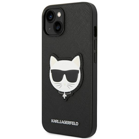 Karl Lagerfeld KLHCP14MSAPCHK iPhone 14 Plus 6,7" hardcase czarny/black Saffiano Choupette Head Patch