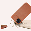 Nillkin Qin Leather Pro Case etui iPhone 14 osłona na aparat kabura pokrowiec obudowa z klapką brązowy