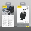 Ładowarka sieciowa Dudao A67EU GaN 67W z wbudowanym zwijanym kablem USB-C Power Delivery Quick Charge - czarna