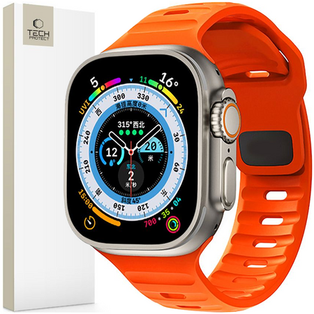 TECH-PROTECT OPASKA SILIKONOWA DO APPLE WATCH 6 7 8 9 10 SE ULTRA 1 2